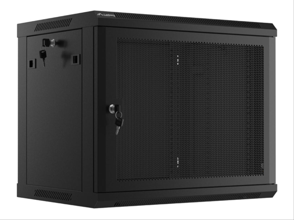 Lanberg WF01-6409-23B armario rack 9U Bastidor de pared Negro