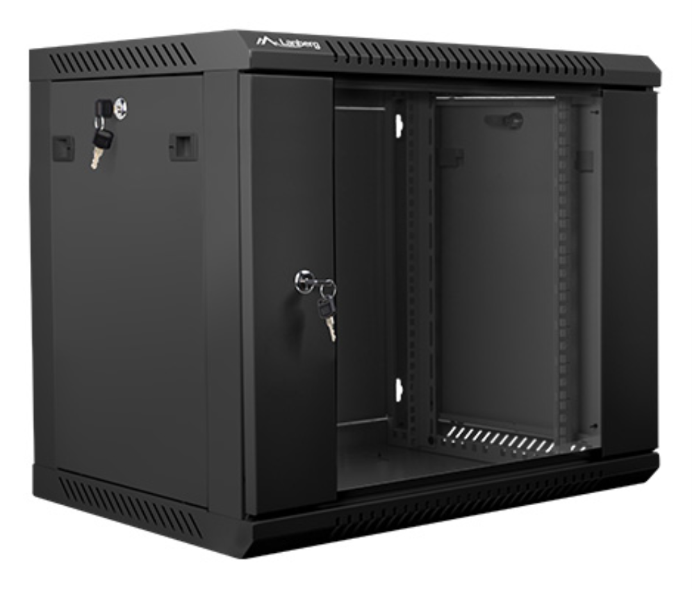 ARMARIO LANBERG 9U 600X450X512 AUTO ENSAMBLADO RACK 19 HASTA 60 KG NEGRO - detalle