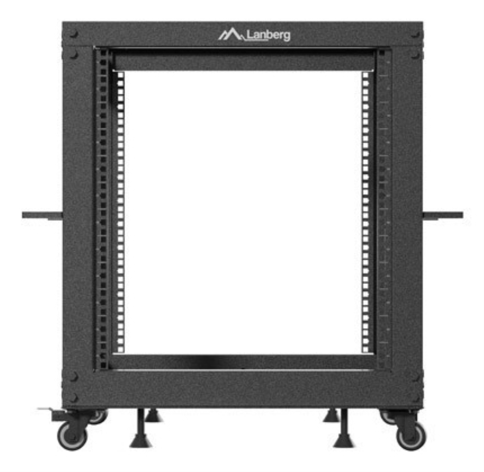 ARMARIO LANBERG ABIERTO RACK 19" 12U 600X600 AJUSTABLE HASTA 1100 NEGRO - detalle