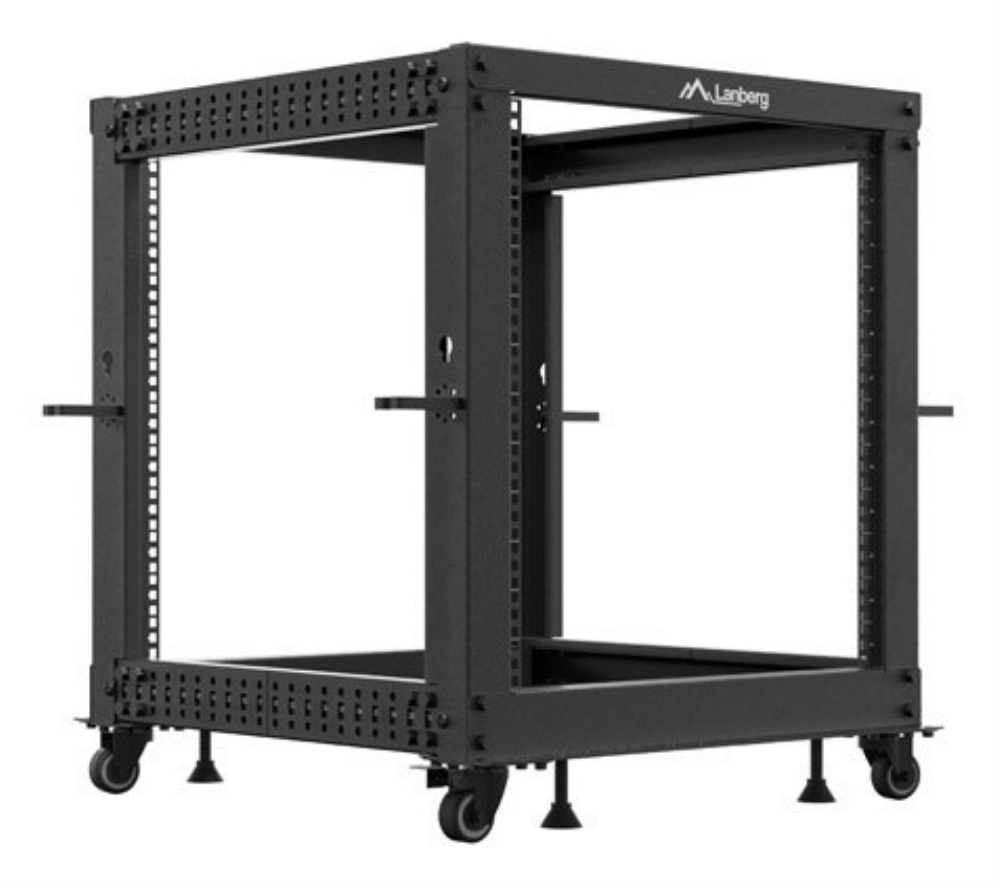 ARMARIO LANBERG ABIERTO RACK 19" 12U 600X600 AJUSTABLE HASTA 1100 NEGRO