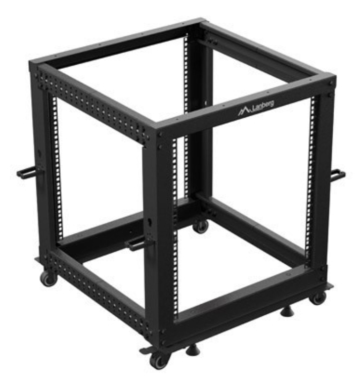 ARMARIO LANBERG ABIERTO RACK 19" 12U 600X600 AJUSTABLE HASTA 1100 NEGRO - detalle