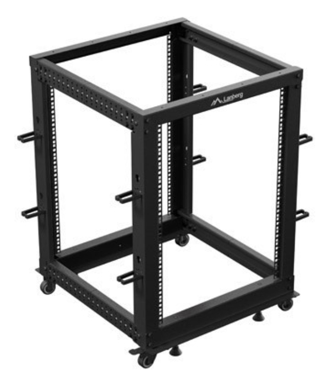 ARMARIO LANBERG ABIERTO RACK 19" 15U 600X600 AJUSTABLE HASTA 1100 NEGRO - detalle
