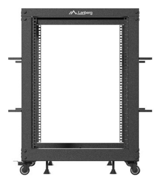 ARMARIO LANBERG ABIERTO RACK 19" 15U 600X600 AJUSTABLE HASTA 1100 NEGRO - detalle