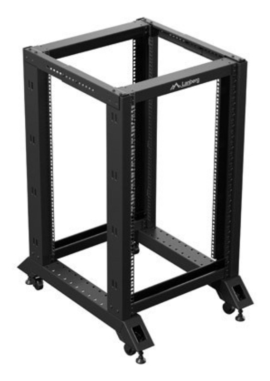 ARMARIO LANBERG ABIERTO RACK 19" 18U 600X800 NEGRO - detalle