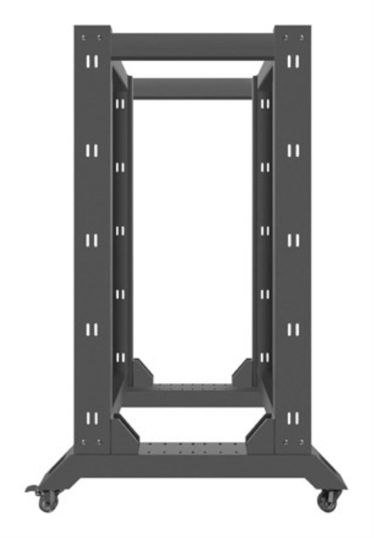 ARMARIO LANBERG ABIERTO RACK 19" 22U 600X800 NEGRO - detalle