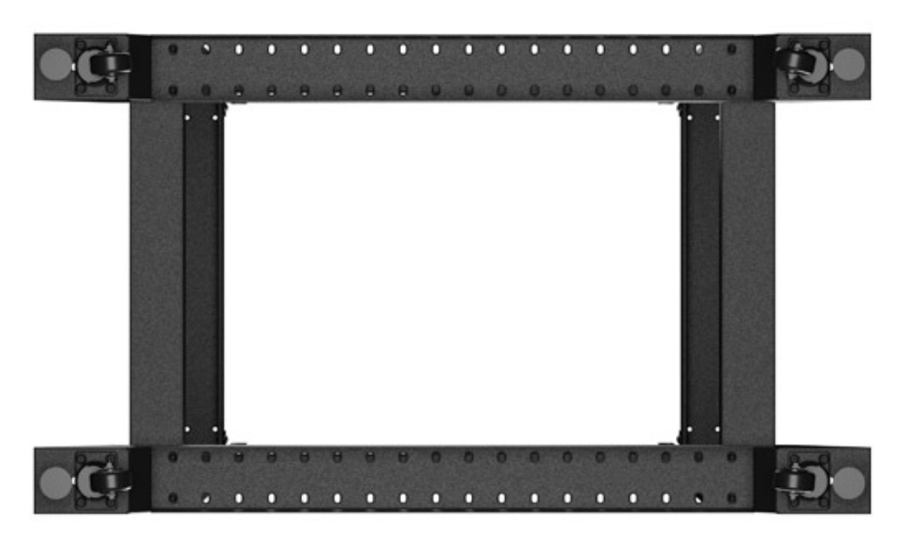 ARMARIO LANBERG ABIERTO RACK 19" 32U 600X1000 NEGRO - detalle