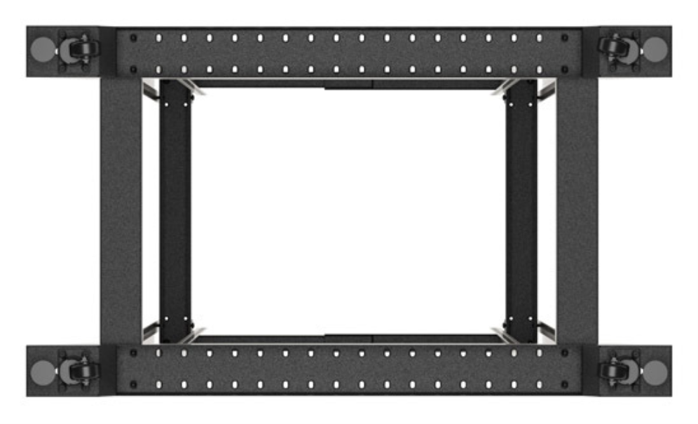 ARMARIO LANBERG ABIERTO RACK 19" 42U 600X1000 NEGRO - detalle