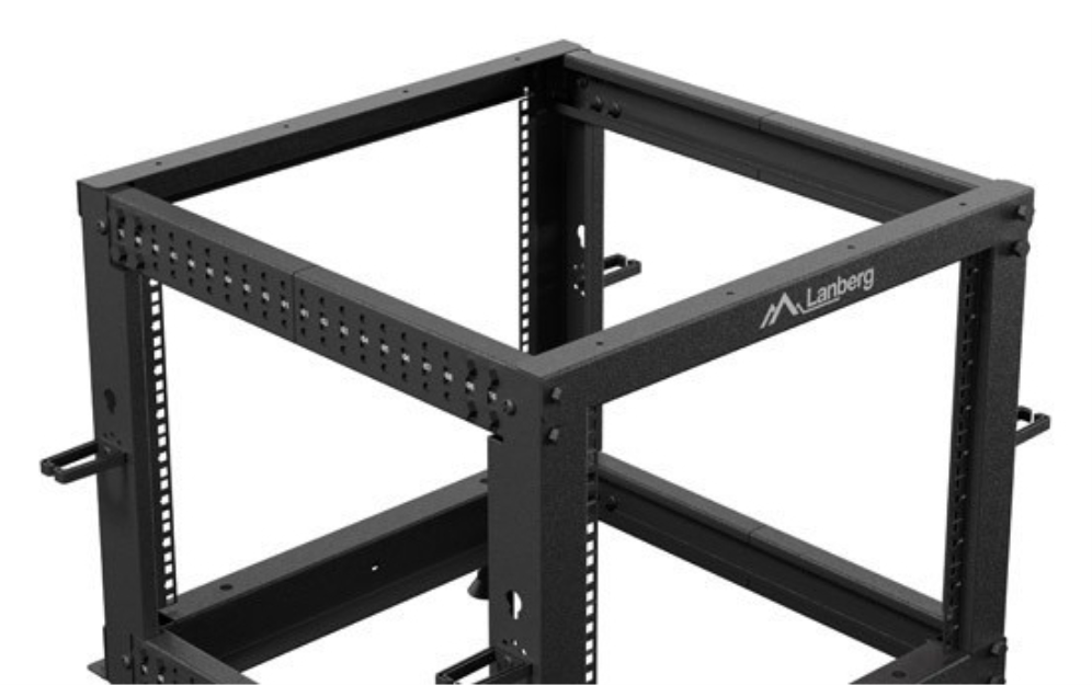 ARMARIO LANBERG ABIERTO RACK 19" 9U 600X600 AJUSTABLE HASTA 1100 NEGRO - detalle