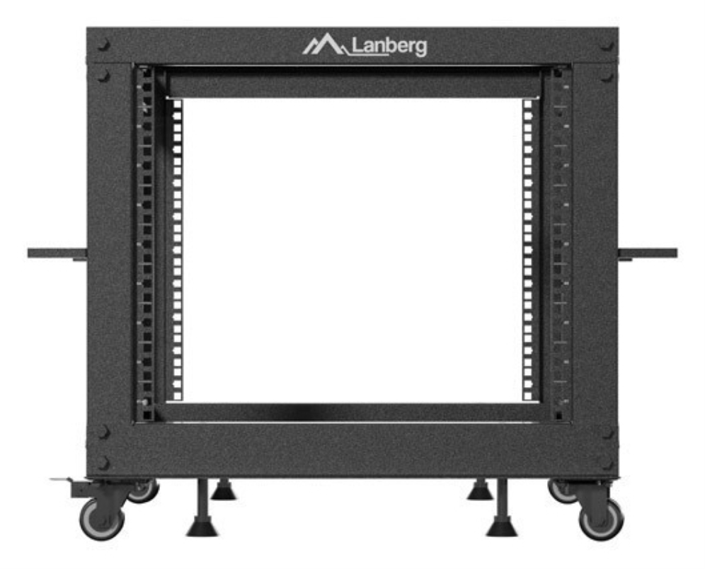 ARMARIO LANBERG ABIERTO RACK 19" 9U 600X600 AJUSTABLE HASTA 1100 NEGRO - detalle