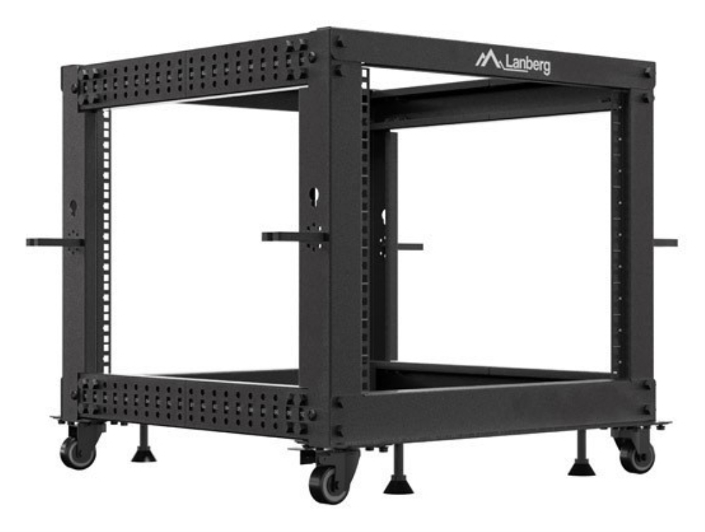 ARMARIO LANBERG ABIERTO RACK 19" 9U 600X600 AJUSTABLE HASTA 1100 NEGRO