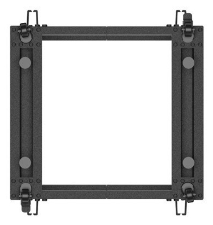 ARMARIO LANBERG ABIERTO RACK 19" 9U 600X600 AJUSTABLE HASTA 1100 NEGRO - detalle