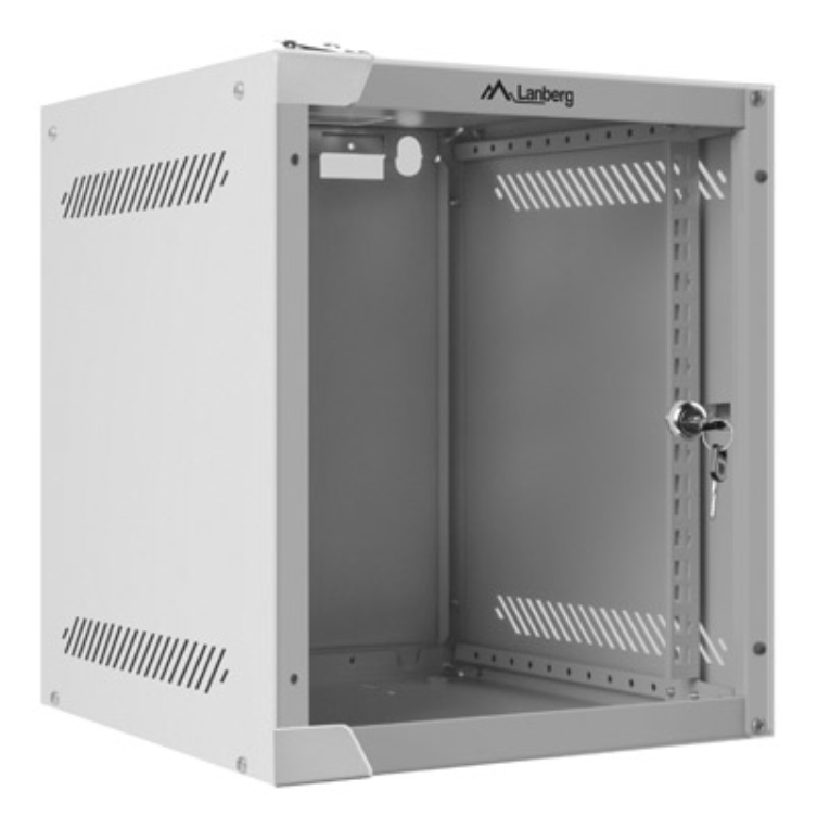 ARMARIO LANBERG MURAL 6U 280X310 RACK 10" FLAT PACK GRIS PUERTA CRISTAL - detalle