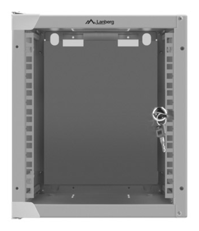 ARMARIO LANBERG MURAL 6U 280X310 RACK 10" FLAT PACK GRIS PUERTA CRISTAL - detalle