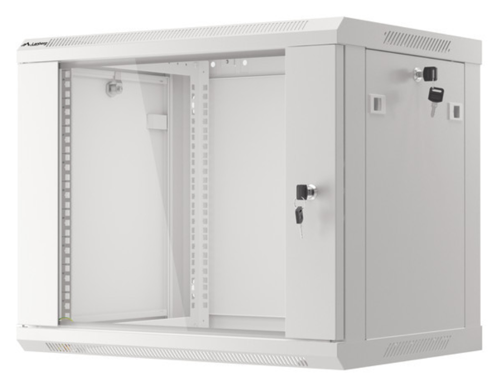 ARMARIO LANBERG MURAL 9U 600X450 RACK 19 FLAT PACK V2 PUERTA CRISTAL GRIS - detalle