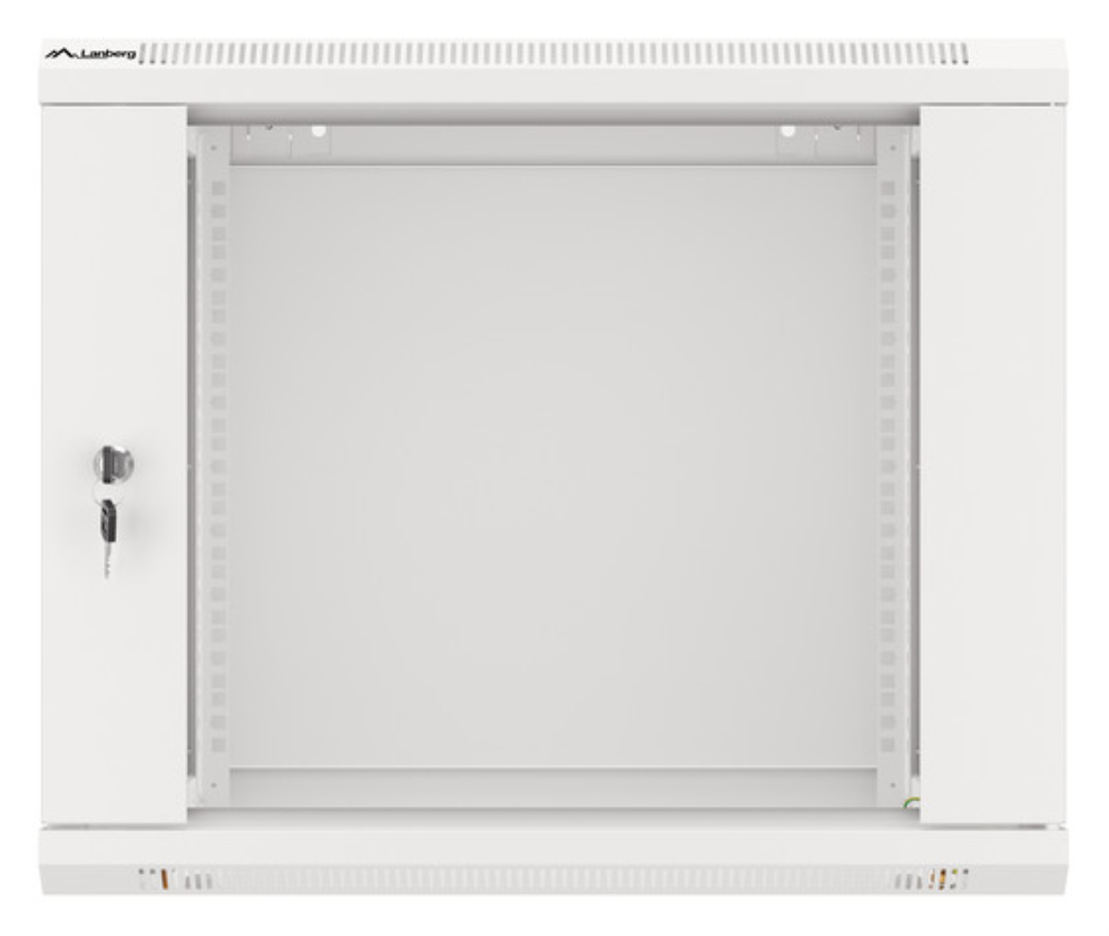 ARMARIO LANBERG MURAL 9U 600X450 RACK 19 FLAT PACK V2 PUERTA CRISTAL GRIS - detalle