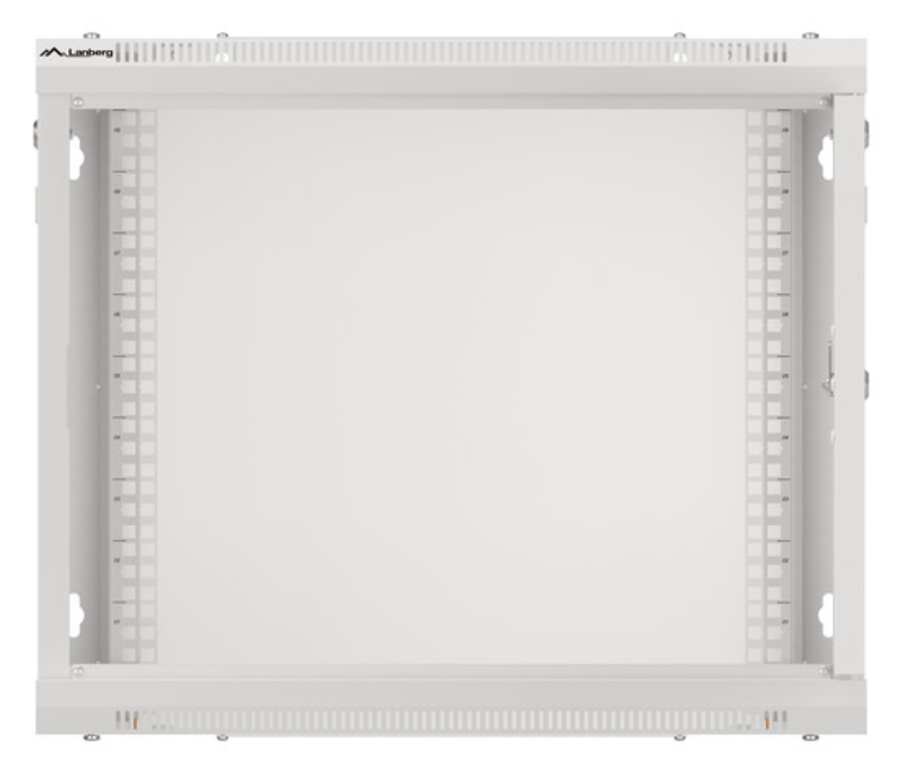 ARMARIO LANBERG MURAL 9U 600X450 RACK 19 FLAT PACK V2 PUERTA CRISTAL GRIS - detalle