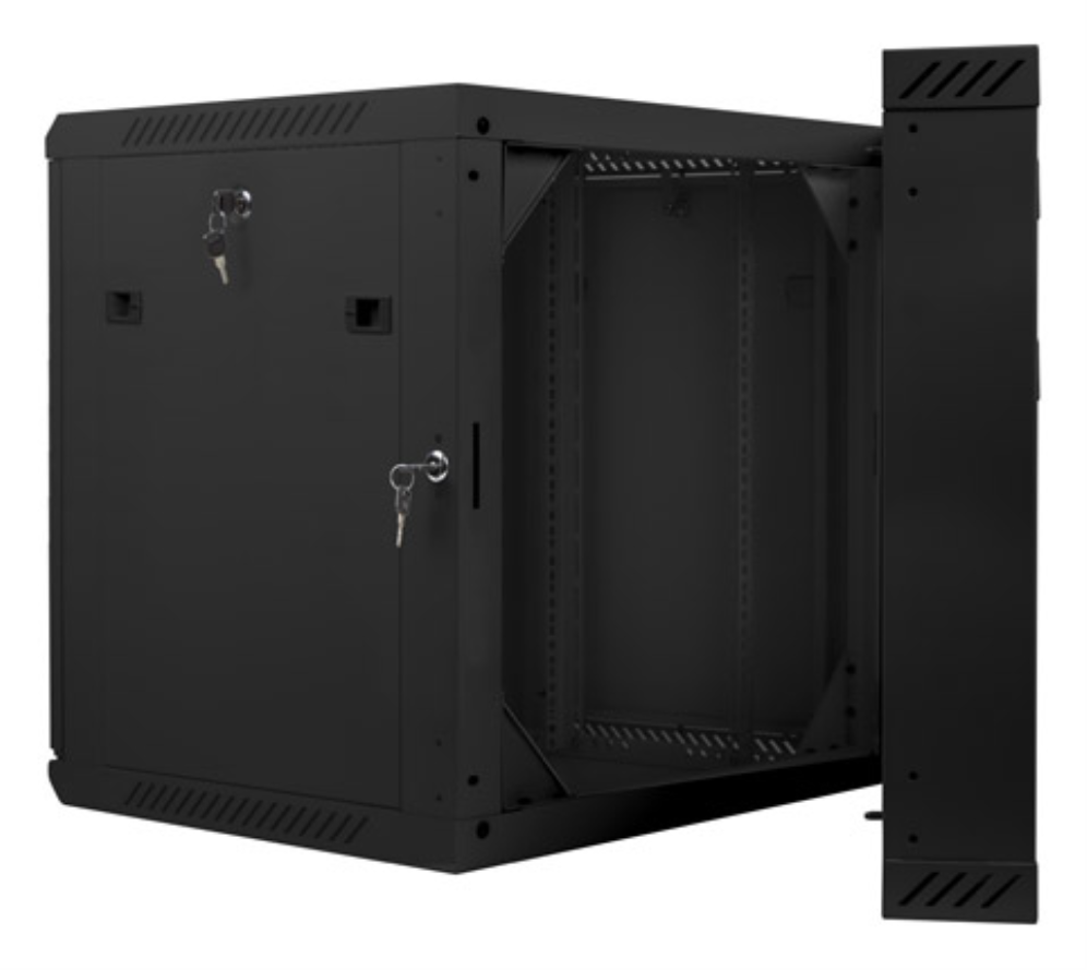 ARMARIO LANBERG MURAL DOBLE SECCION RACK 19" 12U/600X600 FLAT PACK NEGRO - detalle