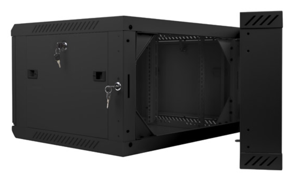ARMARIO LANBERG MURAL DOBLE SECCION RACK 19" 6U/600X600 FLAT PACK NEGRO - detalle