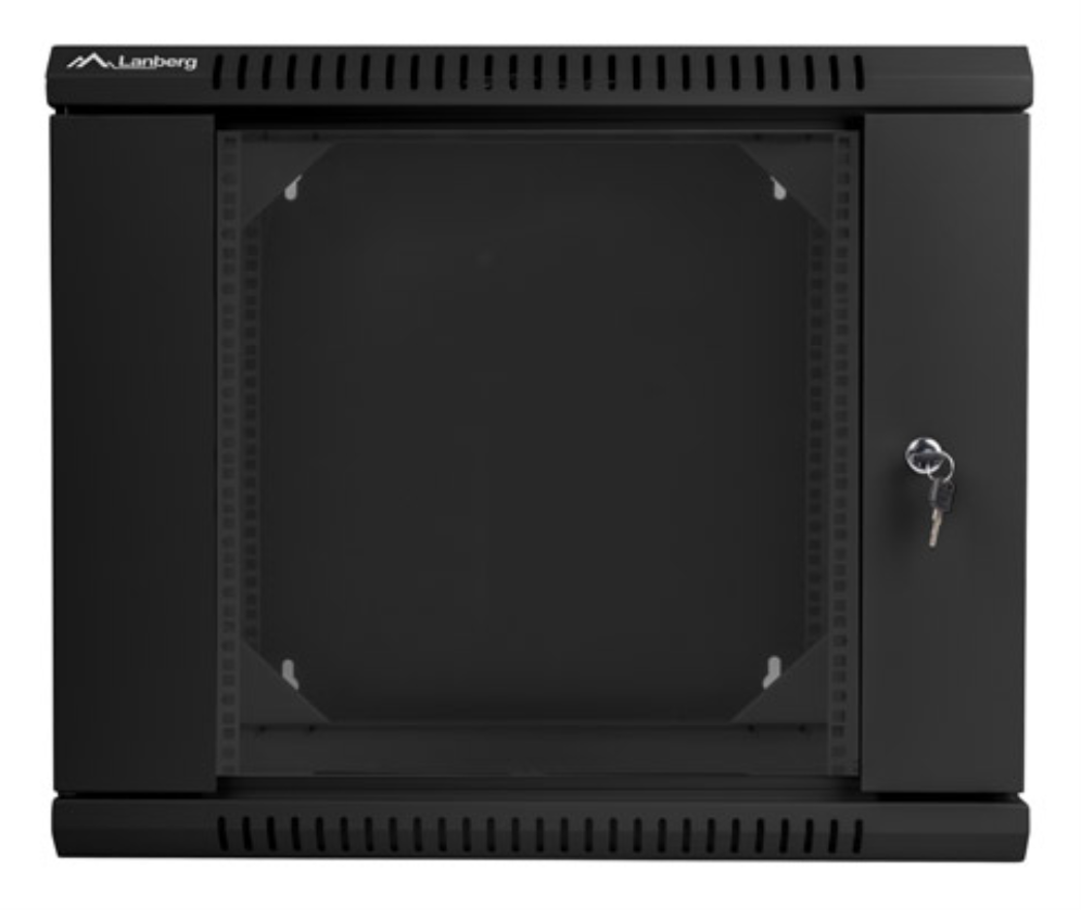 ARMARIO LANBERG MURAL DOBLE SECCION RACK 19" 9U/600X600 FLAT PACK NEGRO - detalle
