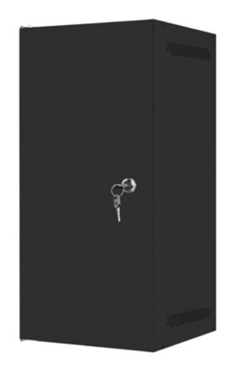ARMARIO LANBERG MURAL RACK 10" 12U/280X310 FLAT PACK NEGRO PUERTA METAL - detalle