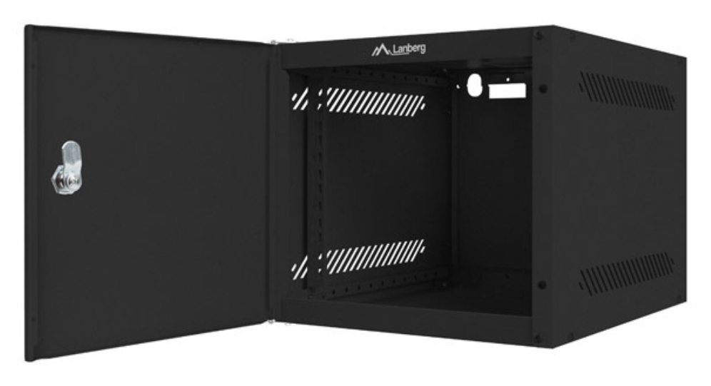 ARMARIO LANBERG MURAL RACK 10" 4U/280X310 FLAT PACK AUTOENSAM NEGRO PTA METALICA - detalle