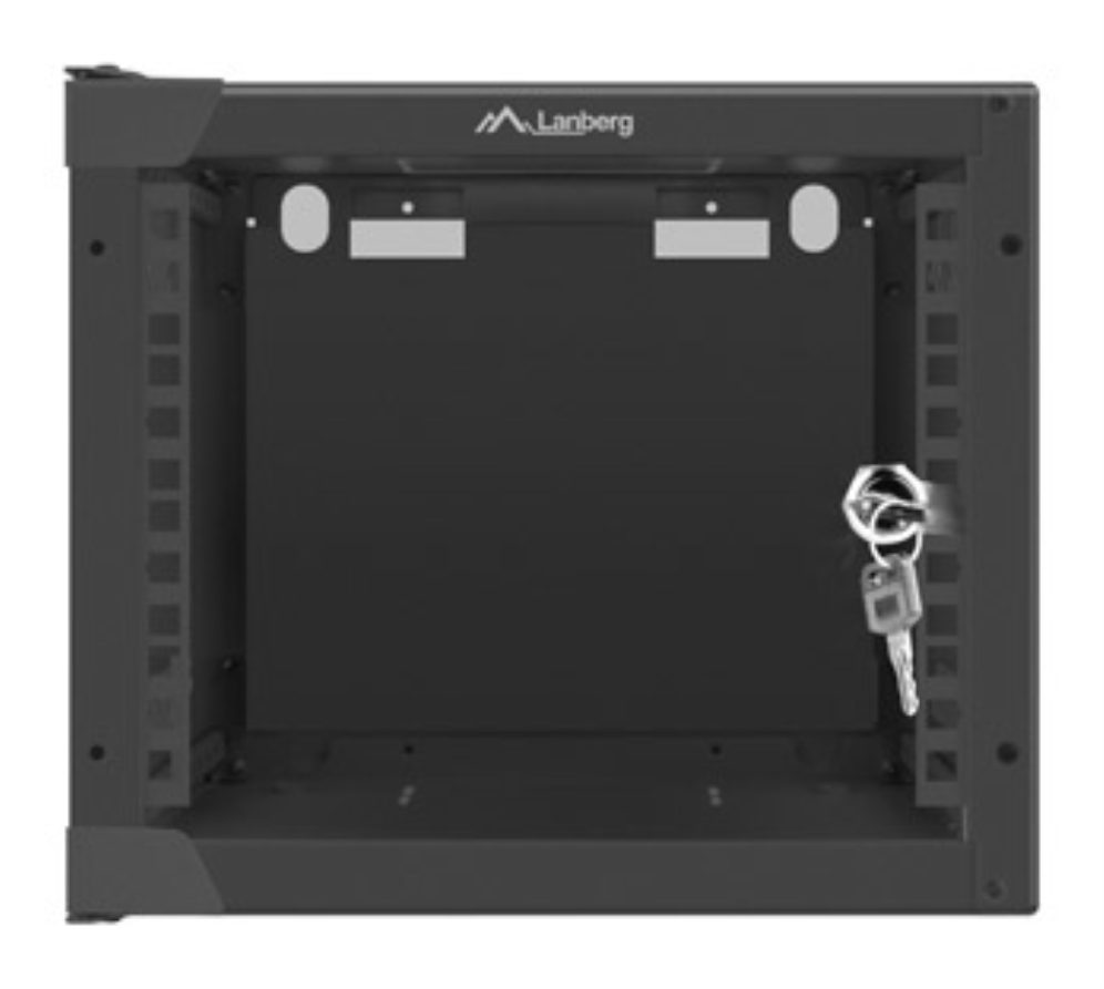 ARMARIO LANBERG MURAL RACK 10" 4U/280X310 FLAT PACK NEGRO PUERTA CRISTAL - detalle