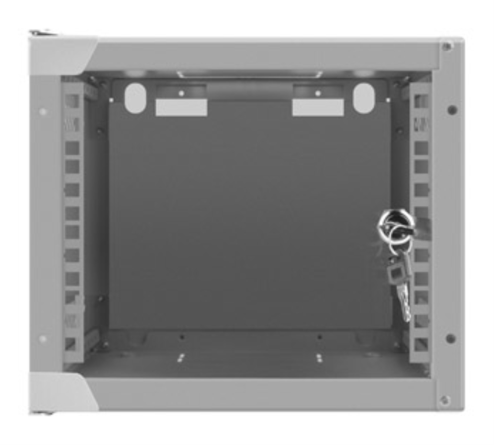 ARMARIO LANBERG MURAL RACK 10" 4U/280X310 FLAT PACK SILVER PUERTA CRISTAL - detalle