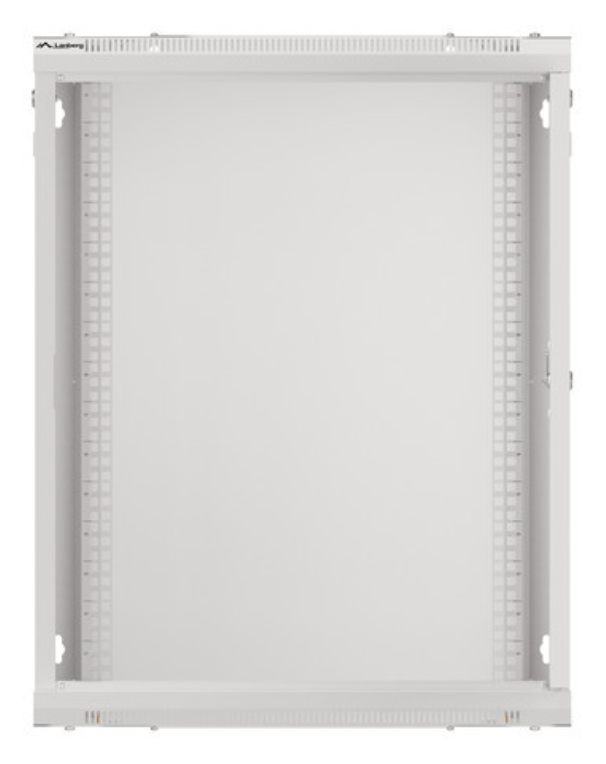 ARMARIO LANBERG MURAL RACK 19" 15U 600X450 FLAT PACK V2 PUERTA CRISTAL GRIS - detalle
