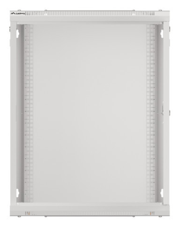 ARMARIO LANBERG MURAL RACK 19" 15U 600X600 FLAT PACK GRIS PUERTA CRISTAL - detalle
