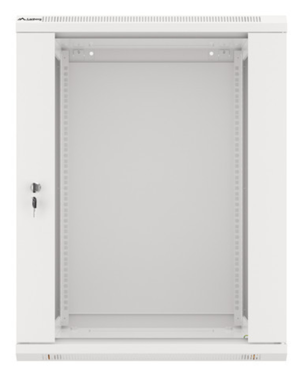 ARMARIO LANBERG MURAL RACK 19" 15U 600X600 FLAT PACK GRIS PUERTA CRISTAL - detalle