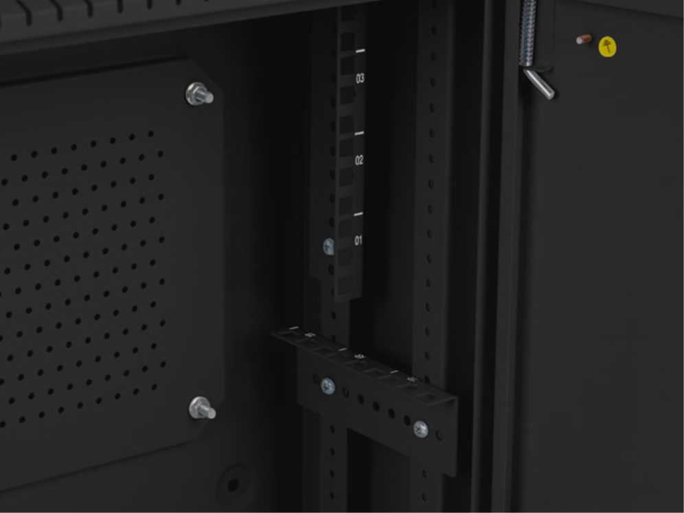 ARMARIO LANBERG MURAL RACK 19" 4U+3U/540X200 BAJO PERFIL NEGRO ENSAMBLADO - detalle