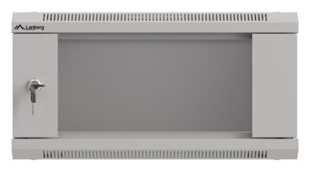 ARMARIO LANBERG MURAL RACK 19" 4U 540X350 FLAT PACK GRIS PUERTA CRISTAL - detalle