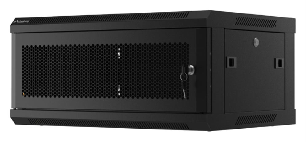 ARMARIO LANBERG MURAL RACK 19 4U 600X450 PUERTA PERFORADA FLAT PACK NEGRO - detalle