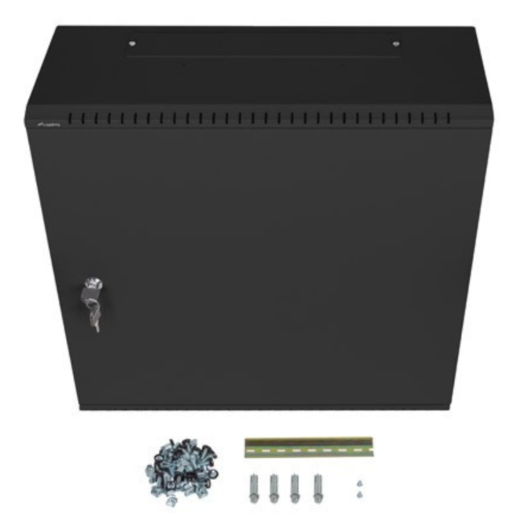 ARMARIO LANBERG MURAL RACK 19" 6U+3U/540X200 BAJO PERFIL NEGRO ENSAMBLADO - detalle