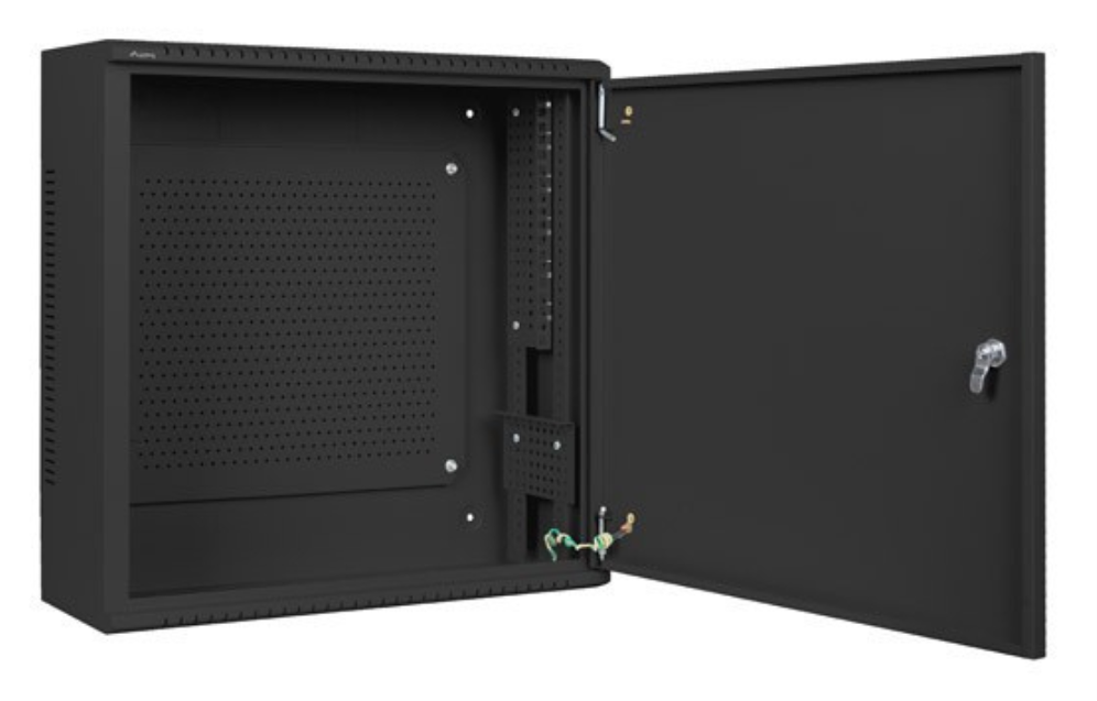 ARMARIO LANBERG MURAL RACK 19" 6U+3U/540X200 BAJO PERFIL NEGRO ENSAMBLADO - detalle