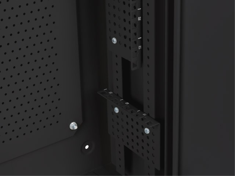 ARMARIO LANBERG MURAL RACK 19" 6U+3U/540X200 BAJO PERFIL NEGRO ENSAMBLADO - detalle