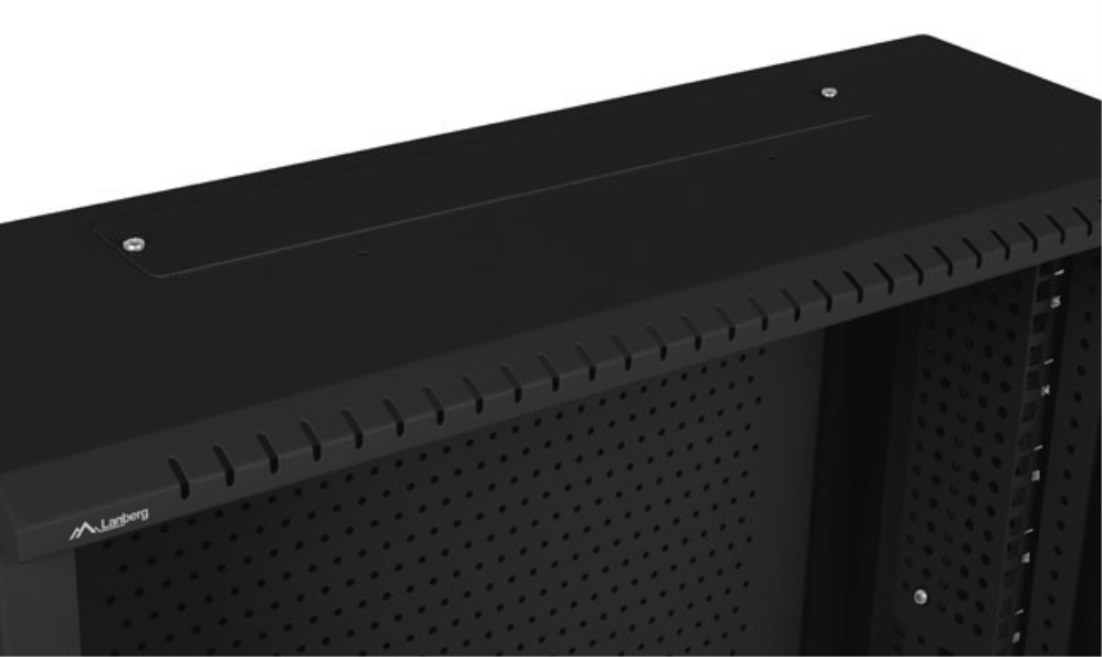 ARMARIO LANBERG MURAL RACK 19" 6U+3U/540X200 BAJO PERFIL NEGRO ENSAMBLADO - detalle
