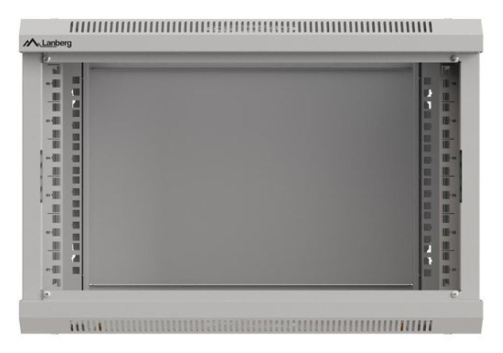 ARMARIO LANBERG MURAL RACK 19" 6U 540X350 FLAT PACK GRIS PUERTA CRISTAL - detalle