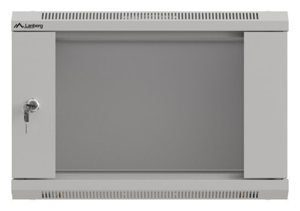 ARMARIO LANBERG MURAL RACK 19" 6U 540X350 FLAT PACK GRIS PUERTA CRISTAL - detalle