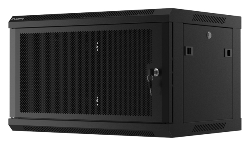 ARMARIO LANBERG MURAL RACK 19" 6U 600X450 FLAT PACK NEGRO PUERTA MALLA - detalle