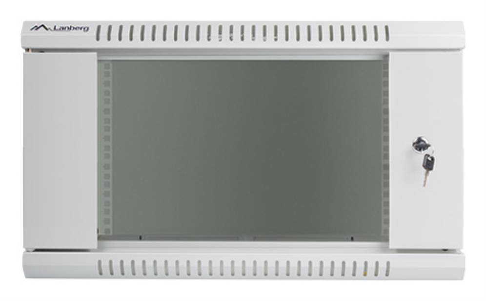 ARMARIO LANBERG MURAL RACK 19" 6U 600X450 FLAT PACK V2 PUERTA CRISTAL GRIS - detalle