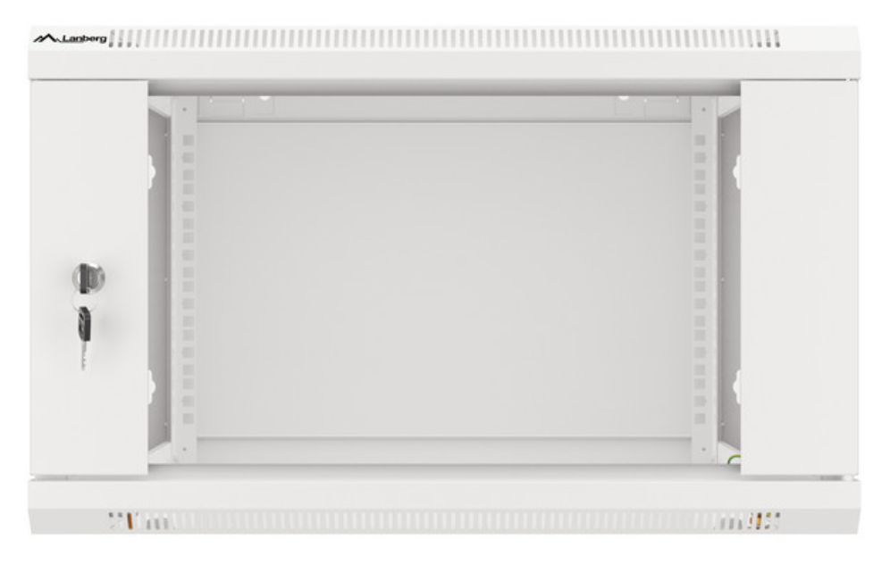 ARMARIO LANBERG MURAL RACK 19 6U 600X600 FLAT PACK PUERTA CRISTAL GRIS - detalle