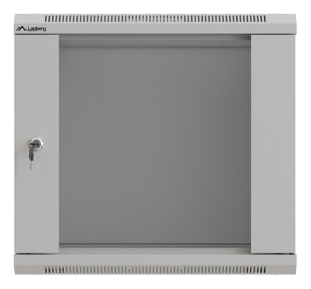 ARMARIO LANBERG MURAL RACK 19" 9U 540X350 FLAT PACK GRIS PUERTA CRISTAL - detalle