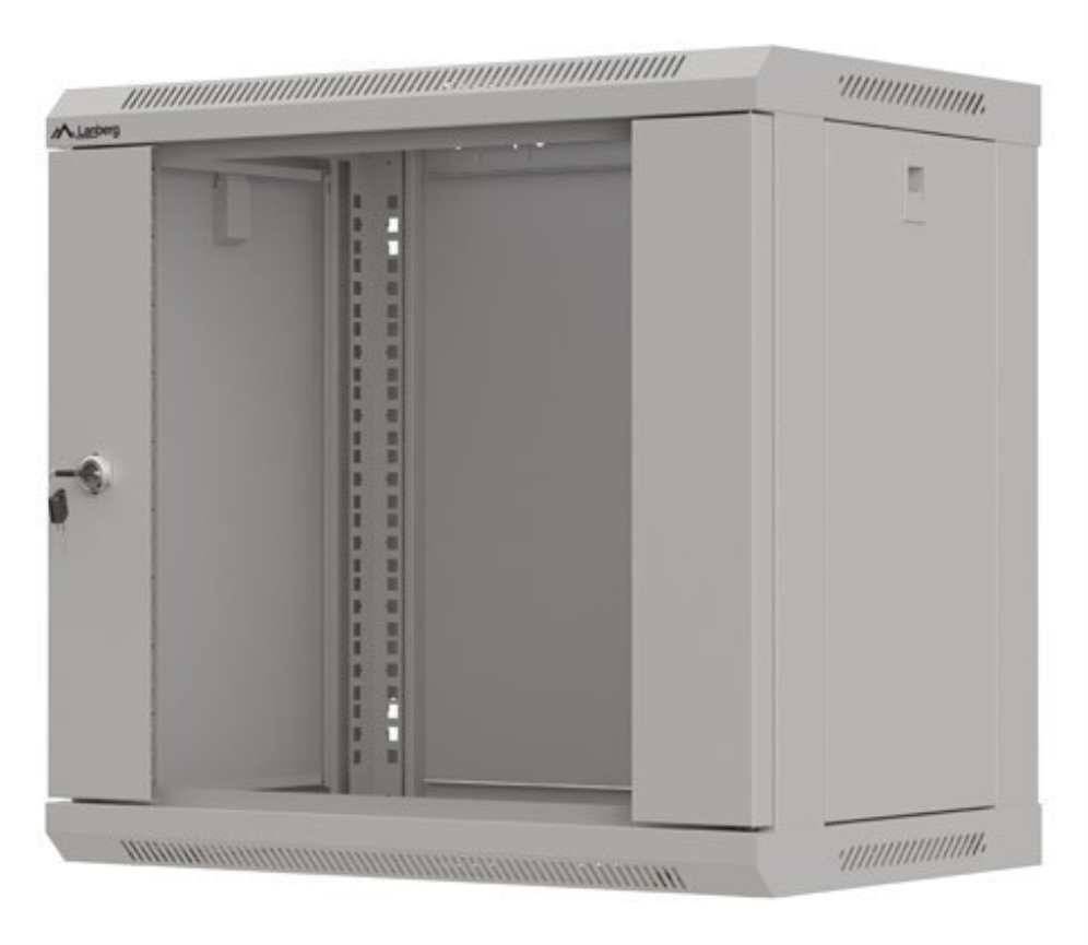 ARMARIO LANBERG MURAL RACK 19" 9U 540X350 FLAT PACK GRIS PUERTA CRISTAL - detalle
