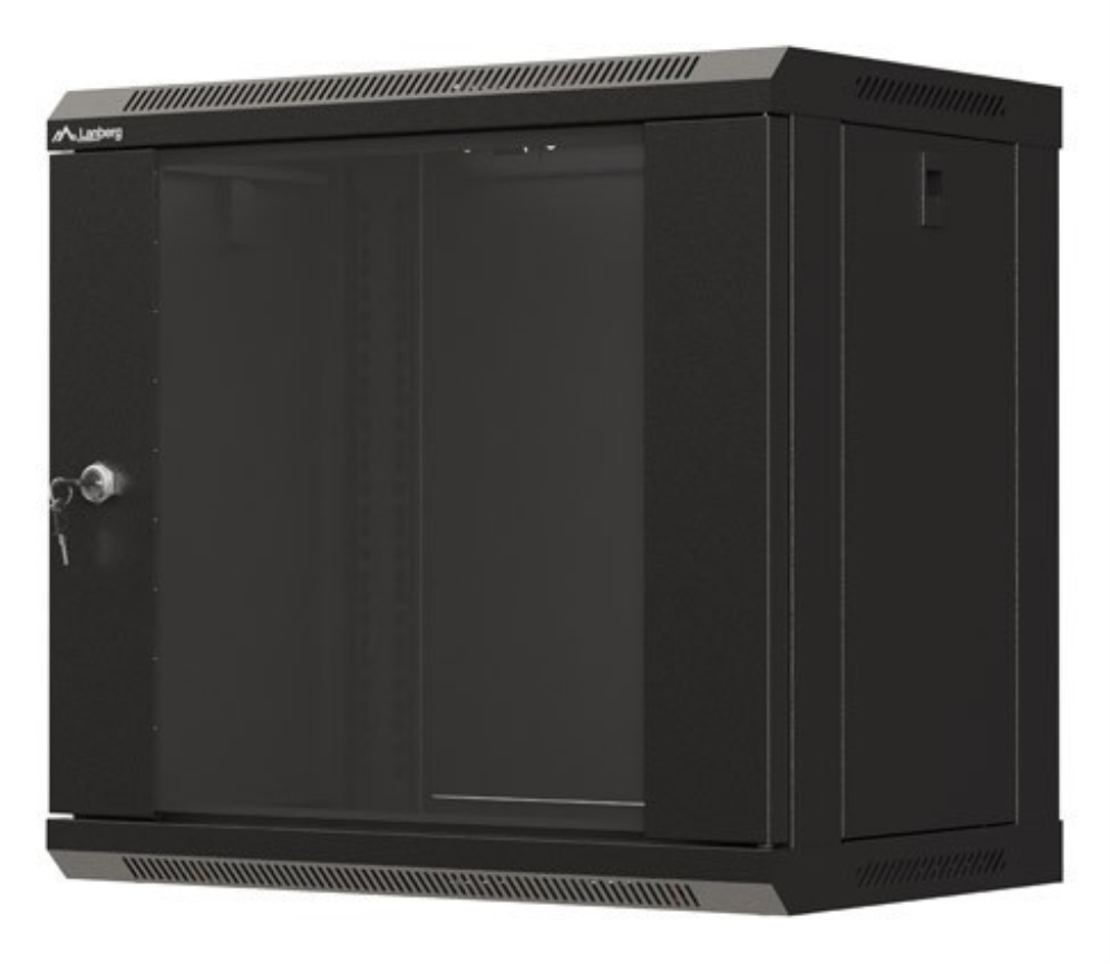 ARMARIO LANBERG MURAL RACK 19" 9U 540X350 FLAT PACK NEGRO PUERTA CRISTAL - detalle