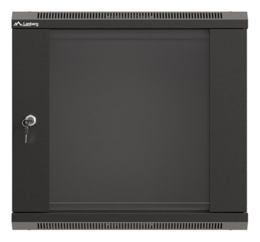 ARMARIO LANBERG MURAL RACK 19" 9U 540X350 FLAT PACK NEGRO PUERTA CRISTAL - detalle
