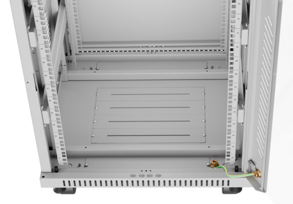 ARMARIO LANBERG RACK 19" 15U 600X600 FLAT PACK GRIS PUERTA DE CRISTAL CON LCD - detalle
