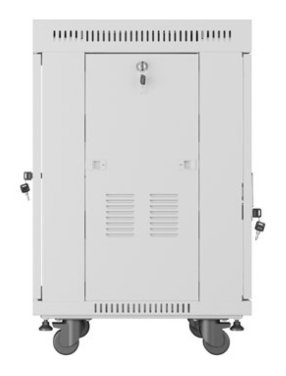 ARMARIO LANBERG RACK 19" 15U 600X600 FLAT PACK GRIS PUERTA DE CRISTAL CON LCD - detalle