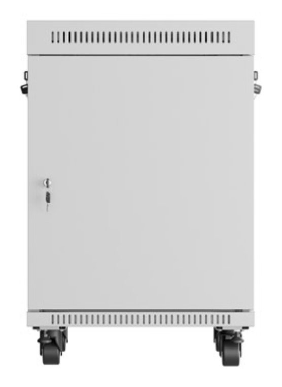 ARMARIO LANBERG RACK 19" 15U 600X600 FLAT PACK GRIS PUERTA DE CRISTAL CON LCD - detalle
