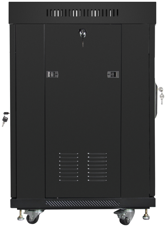 ARMARIO LANBERG RACK 19" 15U 600X600 FLAT PACK NEGRO PUERTA CRISTAL CON LCD - detalle
